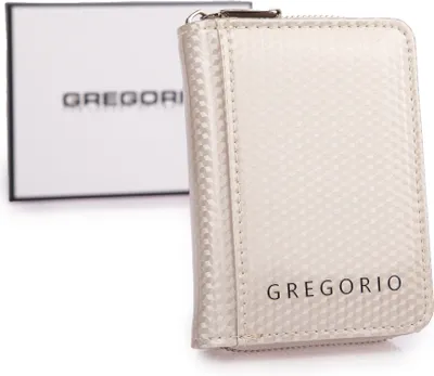Produktbild von Gregorio Damen Geldbörse Echt Leder Geldbeutel Portemonnaie Klein RFID Beige