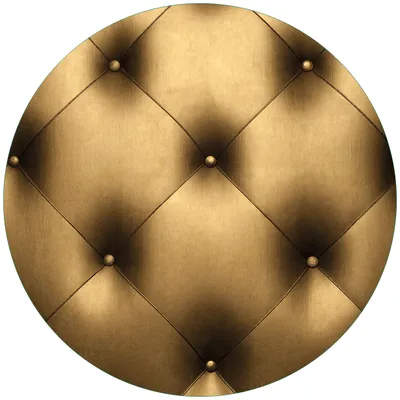 Produktbild von Wallario Premium Glasbild, freischwebende Optik, kräftige Farben, rund 50cm Durchmesser, Motiv Goldene Ledertür