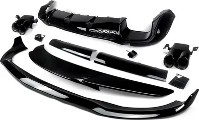 Obrázek produktu pro Přední spoiler difuzoru BS-Style lesklá černá pro Mercedes-Benz třídy S W223 2021–2023