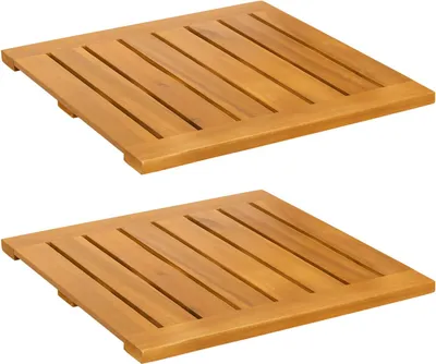 Zdjęcie produktu dla vidaXL Mata łazienkowa brązowa 50 x 50 cm drewno