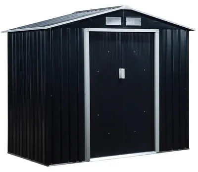 Image de Abri de jardin en métal - Espace de rangement pour outils de jardin avec porte coulissante - Abri indépendant