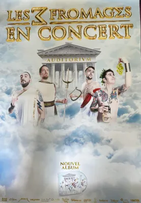 Obrázok produktu pre Les 3 Fromages – Koncert – Plagát – 70x100 cm