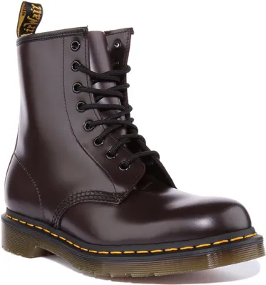 Produktbild von Dr Martens 1460 Smooth Klassische 8 Ösen Schnürung Leder Stiefel Burgundy – undefined / Burgund