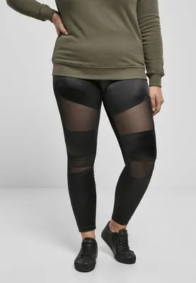 Zdjęcie produktu dla Urban Classics Ladies - Błyszczące legginsy TECH MESH - S