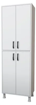 Produktbild von Medesano - Großer Allzweckschrank, 63x191h cm Weiß, 6 Regale