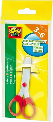 Obrázok produktu pre SES Creative SES Safety Scissors, Detské, rovný strih, Samostarný, Červená, Nožnice pre umenie a remeslo, Všestranný