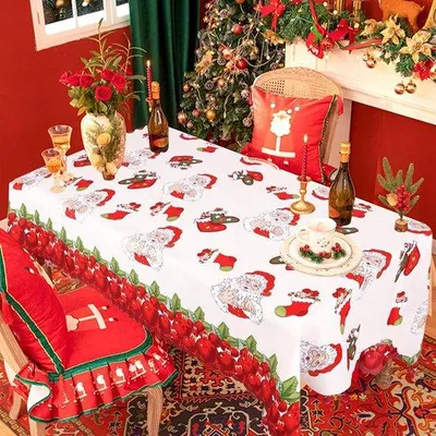 Obrázok produktu pre Vianočný obrus 220 x 150 cm, obdĺžnikový, nepremokavý