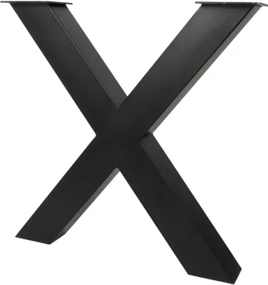 Image de Pieds de table en X Noir Acier - 71 cm - Par pièce