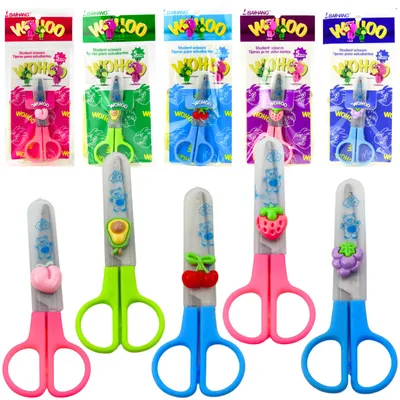 Productafbeelding van Tweehandige Schoolschaar Met Veiligheidskap Mix 12cm