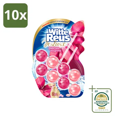 Imagen del producto de 10 bloques para el inodoro Witte Reus DeLuxe, aroma Delicate Magnolia, pack de 10 unidades