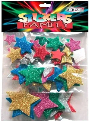 Produktbild von Selbstklebende Glitzerschaumsterne
