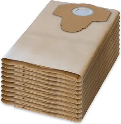 A stack of brown paper vacuum cleaner bags.