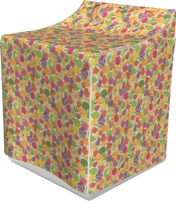 Produktbild von ABAKUHAUS Früchte Waschmaschienen und Trockner Bezug, Bunter Sommer-Essen, Dekorativer Bezug aus Stoff, 70x75x100 cm, Mehrfarbig