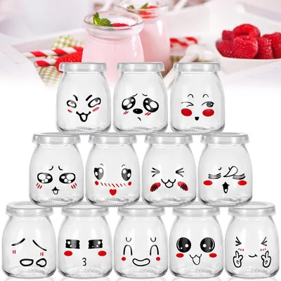 Produktbild von Joghurtdläser 12-teiliges Set, 150/100 ml, mit Deckel, luftdicht, für Küche