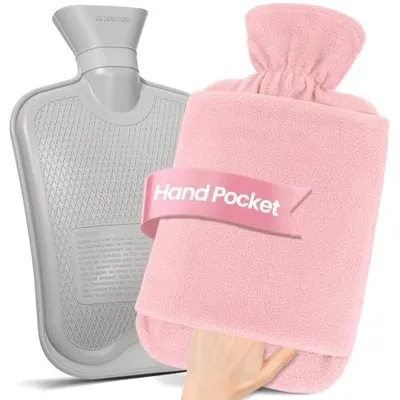 Zdjęcie produktu dla Termofor 2L z pokrowcem kangurkiem różowy