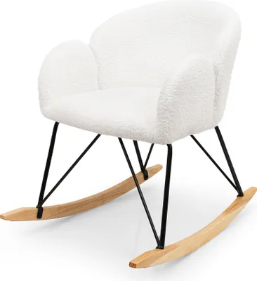 Obrázok produktu pre Milton & Oldbrook Hojdacie kreslo Rovin White Teddy