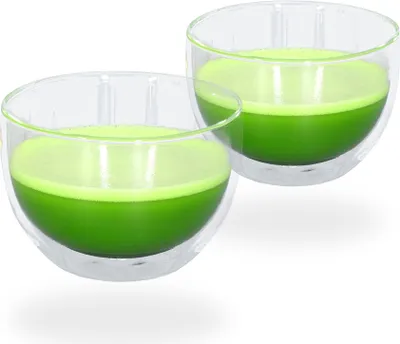 Obrázok produktu pre Matcha miska / Matcha čajové misy, 2 Matcha misy 400 ml z dvojstenného skla, okrúhle