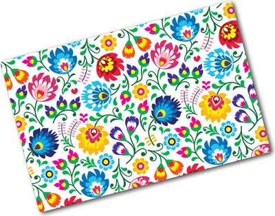 Produktbild von Tulup Glas Herdabdeckplatte - 80x52 cm - Glaskeramikkochfeld-Abdeckung Spritzschutz Glasabdeckplatte - Einteilig - Blumen & Pflanzen - Ethnisches Muster - Mehrfarbig