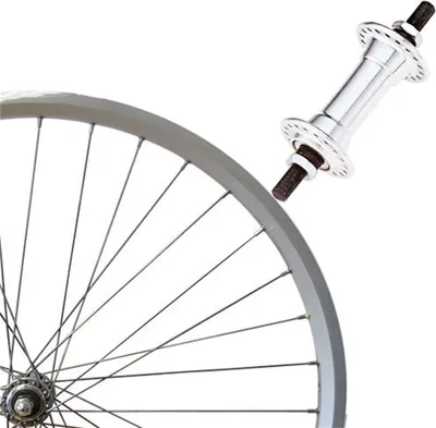 Immagine prodotto di Ruota anteriore Roland 26x1 3/8" argento con cerchio e mozzo in alluminio a cassetta