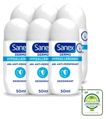 Obrázek produktu pro 6 kusů antiperspirantu Sanex Dermo Protector, roller, hypoalergenní, 50 ml, balení