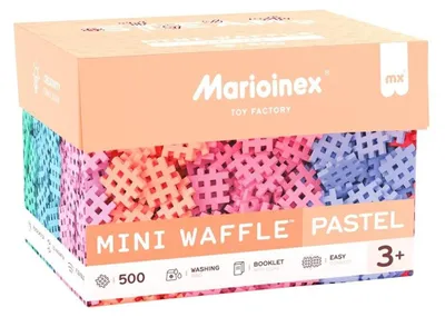Obrázok produktu pre Marioinex Mini Waffle Pastel 500 elementów - klocki konstrukcyjne