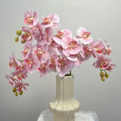 Künstliche Phalaenopsis-Blumen, 6 Stk., 69 cm, rosa