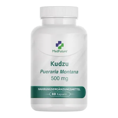 Produktbild von Kudzu Root Extract 500 mg - Leistungsstarkes Kräuterextrakt Antioxidans - Für ein gesundes Herz-Kreislauf-System | 60 Kapseln