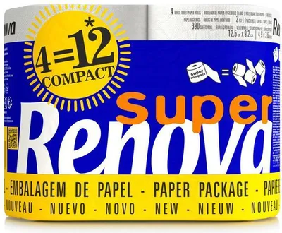 Produktbild von Renova Super Compact Toilettenpapier 4 Rollen