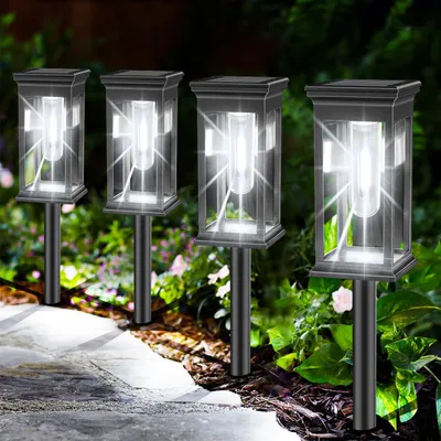 Produktbild von Amzxart Solarlampen für Außen Garten, 8 Stück Solar Gartenleuchten Auto On/Off