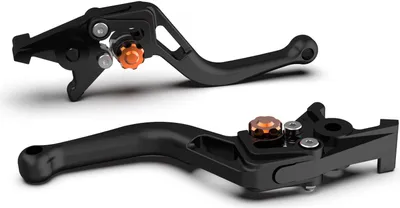 Produktbild von LSL Bremshebel BOW R76R, kurz,schwarz perlgestrahlt/orange