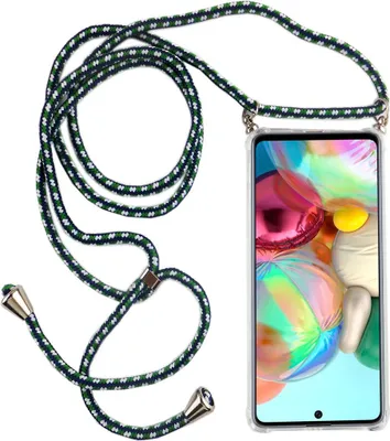 Produktbild von Handykette für Samsung Galaxy A71 - Smartphone Necklace Hülle mit Band - Schnur mit Case zum umhängen in Grün