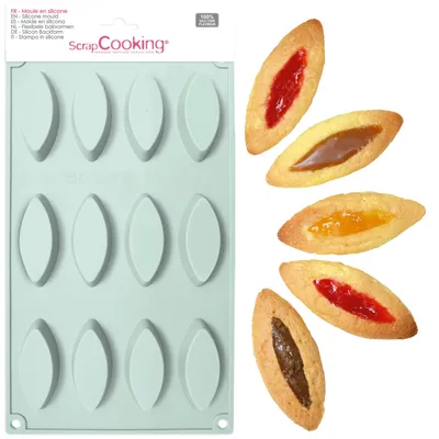 Produktbild von ScrapCooking - Silikonform Barquettes Schalen - Schalenform mit 12 Vertiefungen
