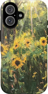 Produktbild von Sonnenblumen im Wald – Hülle Kompatibel mit iPhone 16