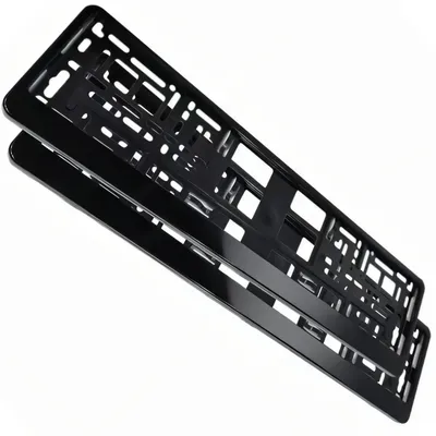 Produktbild von 2x Kennzeichenhalter 526x120mm | Hochglanz Schwarz | Nummernschildhalterung Auto | Universal Nummernschildhalter  | Retoo