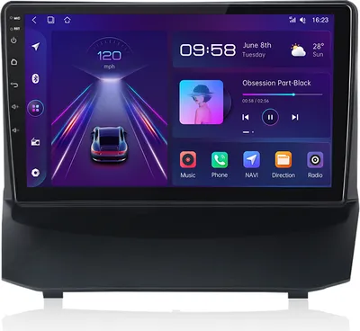 Obrázok produktu pre 9" 2Din Android14 autorádio pre Ford Fiesta 2009-2011 GPS Sat Navi RDS WIFI SWC 12+512G Core 4G