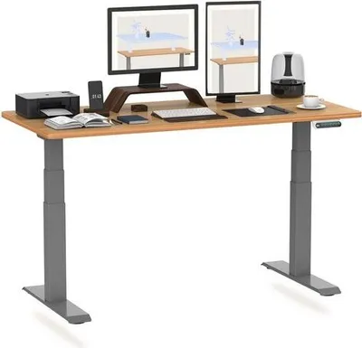 Produktbild von FLEXISPOT Schreibtisch PREMIUM E6 Höhenverstellbarer Schreibtisch, Dual-Motor, 3-Fach-Teleskop,140x80cm