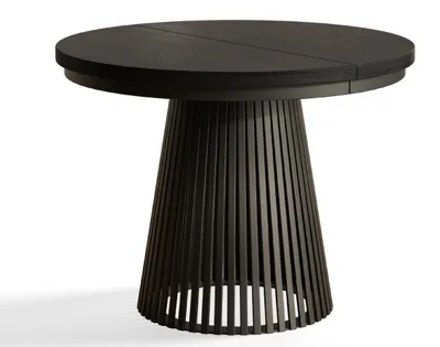 Imagen del producto de Mesa Comedor Extensible Nero, Patas Metálicas, Mesa de Comedor Redonda, Mesa de Salón, 100 cm, Painflow