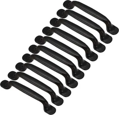 Zdjęcie produktu dla Stalowy uchwyt 20 mm, czarny, 128 mm, uchwyt do drzwi szafki