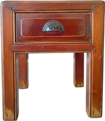 Produktbild von Fine Asianliving Chinesischer Hocker Massivholz Stühle Handgemacht Orientalischer Asiat Stil Japanische Möbel Wohnzimmer Schlafzimmer 32 x 37 x 32cm