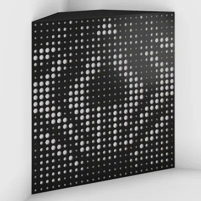 Productafbeelding van Set van 4 hoekbankvallen, model Universe-F, fluweel, 50x50x15 cm, zwart/wit