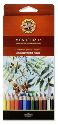 Produktbild von Koh-I-Noor Mondeluz Aquarellstifte Set 12 Farben