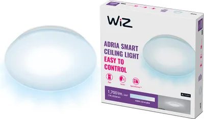 Image de Plafonnier Intelligent Adria, Wi-fi, 17 W, Rd 4000 K, 1700 Lm, ø 32 Cm
