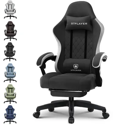 Produktbild von Ergonomischer Gamingstuhl mit Fußstütze
