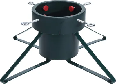 Produktbild von ECD Germany Weihnachtsbaumständer mit Wasserschale und 4 Feststellschrauben, Dunkelgrün, aus Metall, Tannenbaumständer für Bäume bis 250 cm Höhe