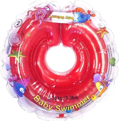 BabySwimmer kółko do pływania na szyję czerwone 6-18 kg GS