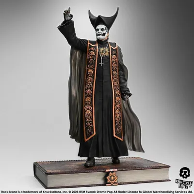 Zdjęcie produktu dla Knucklebonz Ghost Rock Iconz Statue 1/9 Papa Emeritus IV (Black Robes) 22 cm