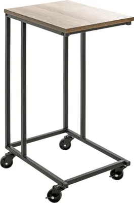 Produktbild von Beistelltisch >25819< in schwarz-eiche, MDF, Metall - 30x67x40cm (BxHxT)