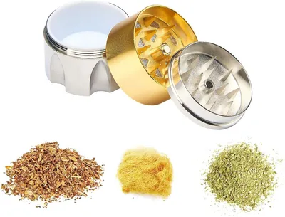 Produktbild von Bullet Grinder / Crusher-3 lagig-42mm Durchmesser Silber/GOLD Gewürzmühle