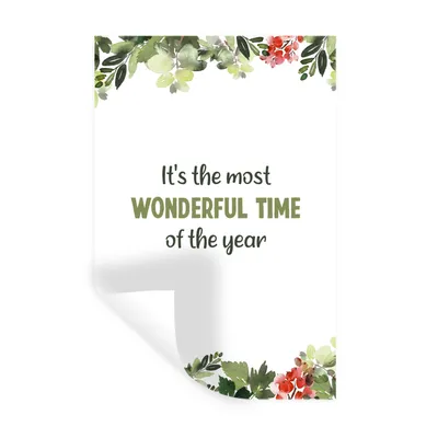 Produktbild von MuchoWow® Wandtattoo Wandsticker Wandaufkleber Weihnachten - Zitate - Pflanzen 40x60 cm Selbstklebend und Repositionierbar - Wierderverwendbar - Selbstklebend
