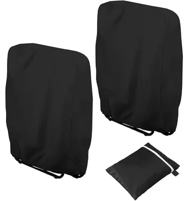 Imagen del producto de Fundas para sillas plegables, impermeables y resistentes al polvo, de 33 x 71 x 109 cm, ideales para jardín y camping